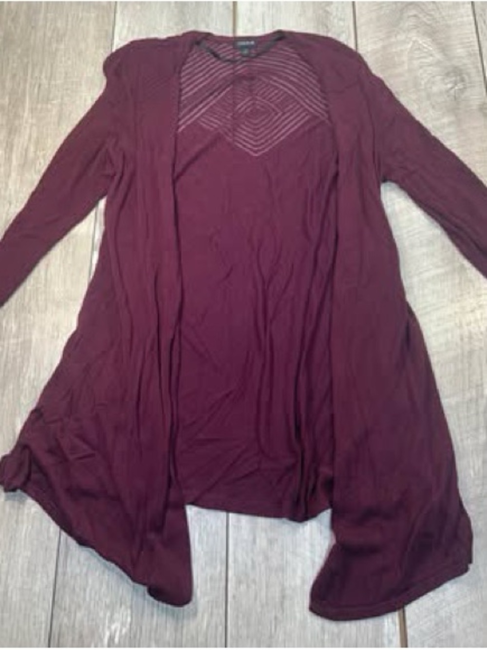 Torrid women’s plus size long burgundy shrug duster Cardigan size 1xl